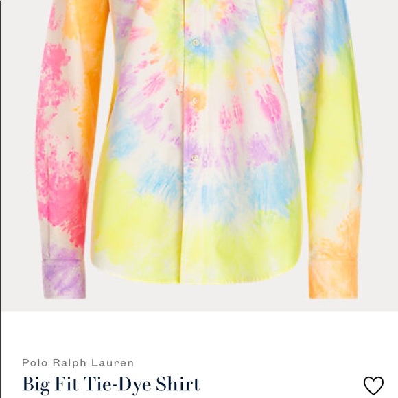 POLO sz 4 Tie-dye “big shirt” in thick cotton NWOT - Picture 8 of 11